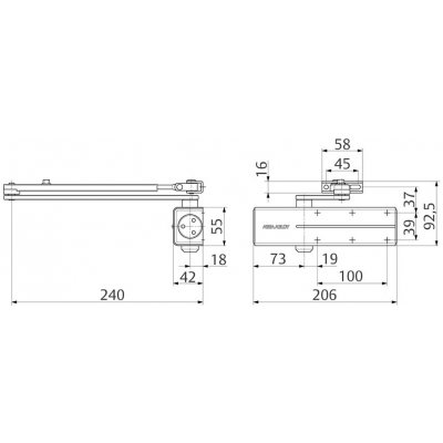 Assa Abloy DC140 New s ramínkem černá – Sleviste.cz