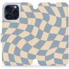 Pouzdro a kryt na mobilní telefon Apple Mobiwear - Apple iPhone 15 Pro Max - VA59S Modrá a béžová šachovnice