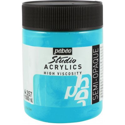 Pébéo Studio Acrylics Akrylová barva 357 Iridescent Blue-Green 500 ml – Hledejceny.cz