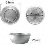 Filtr páky kávovaru Lelit 57mm 2CUPS 14G. H.25 AISI304 – Hledejceny.cz