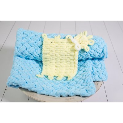 Baby Junior pletená deka PUFFA s usínáčkem modrá – Zboží Mobilmania