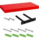 Stilista nástěnná police Volato, 100 cm, lesklá červená – Zboží Mobilmania