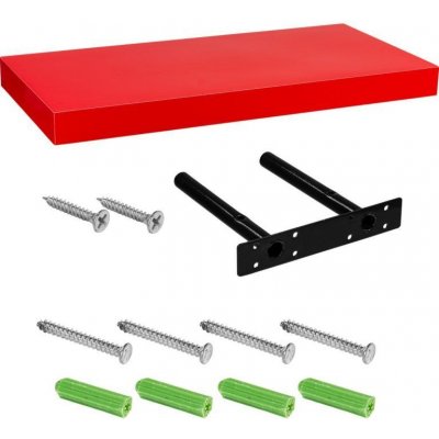 Stilista nástěnná police Volato, 100 cm, lesklá červená – Zboží Mobilmania