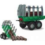 Rollytoys Vlečka s kládami Timber Trailer 2 os zelená – Zboží Mobilmania