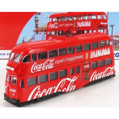 Corgi Blackpool Decker Double Tram Autobus Coca cola Open Happiness 1934 Červená Bílá 1:76