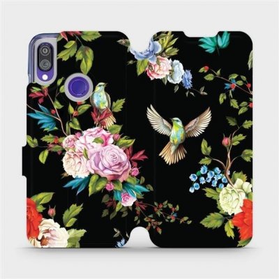 Pouzdro Mobiwear parádní flip Xiaomi Redmi Note 7 - VD09S Ptáčci a květy – Zboží Mobilmania