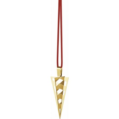 Georg Jensen Pozlacená vánoční ozdoba Holiday Cornet 2025 sběratelská edice, zlatá barva, kov – Hledejceny.cz