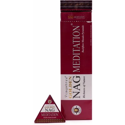 Vijayshree Vonné kužely Tekoucí dým Golden Nag Meditation 10 ks – Zboží Dáma