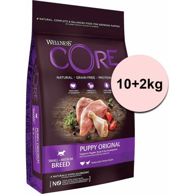 Wellness Core Puppy Small & Medium Breed Turkey & Chicken 12 kg – Zboží Mobilmania