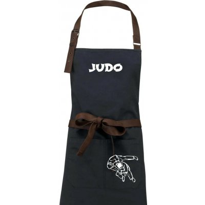 Dřevěné uhlí Judo nápis + postavy Zástěra Vintage – Hledejceny.cz