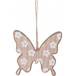 Závěs dřevo 150x140mm, motýl, přírodní – Hledejceny.cz