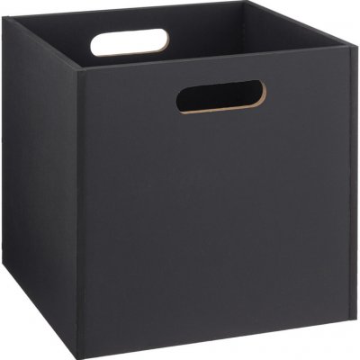 5five Simply Smart Úložný box dřevěný černý 31 x 31 cm – Zboží Dáma
