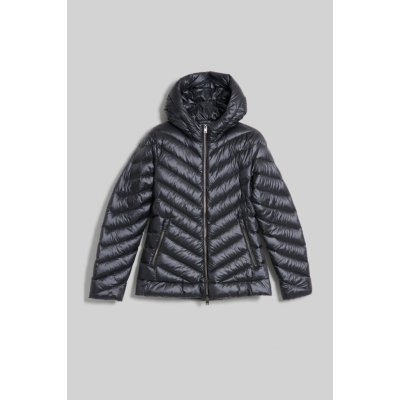 Woolrich Chevron Quilted Hooded černá