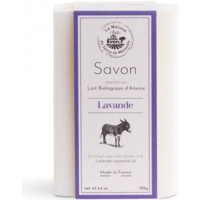 La Maison du Savon de Marseille Mýdlo s oslím mlékem DUO Lavande/Lait d´anesse (Levandule/Oslí mléko) 125 g