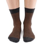 Vlnka Žakárové vlněné ponožky Merino oranžová – Zboží Dáma