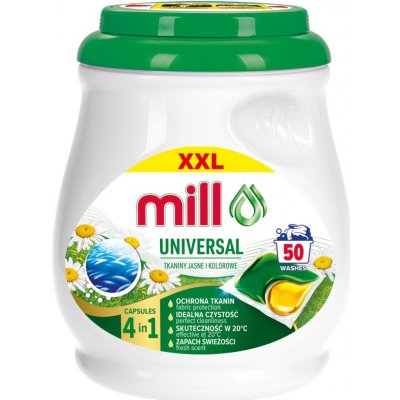 Mill DUO gelové kapsle na praní Universal 50 ks – Hledejceny.cz