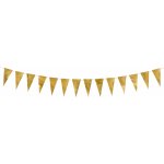 Vlaječková girlanda zlatá metalická 215 cm – Zboží Dáma