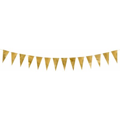 Vlaječková girlanda zlatá metalická 215 cm – Zboží Dáma