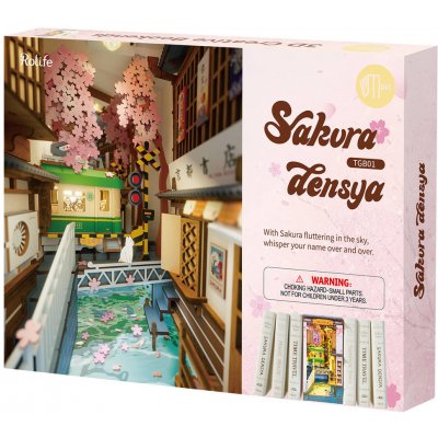 RoboTime Zarážka na knihy miniatura domečku Sakurová ulička – Zboží Mobilmania