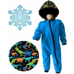 Dětská zimní softshellová kombinéza dino modrá – Zboží Dáma