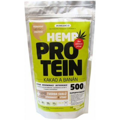 Zelená Země Konopný protein 500 g – Zbozi.Blesk.cz