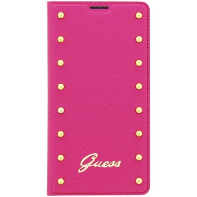 Pouzdro Guess Studded Folio Samsung G900 Galaxy S5 růžové – Zboží Mobilmania