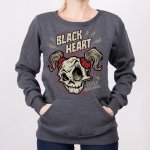 Mikina bez kapuce BLACK HEART GHOST FACE černá – Hledejceny.cz