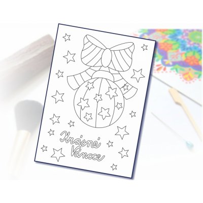 Radost v písku Šablona na pískování Krásné vánoce baňka A4 210 x 297 mm – Zboží Mobilmania