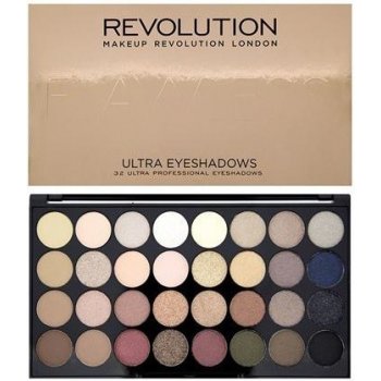 Makeup Revolution London Flawless Matte paletka očních stínů 32 matných očních stínů 16 g