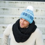 Pletená čepice s norským vzorem a bambulí originál – Hledejceny.cz