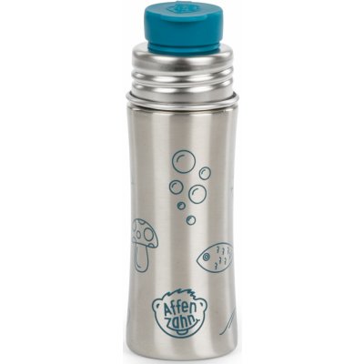 Affenzahn Stainless Steel Drinking Bottle Shark silver petrol 300 ml