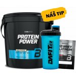 AKCE BioTech Protein Power 4000 g + ZDARMA Šejkr 700 ml + Iso Whey Zero 25 g – Zboží Mobilmania