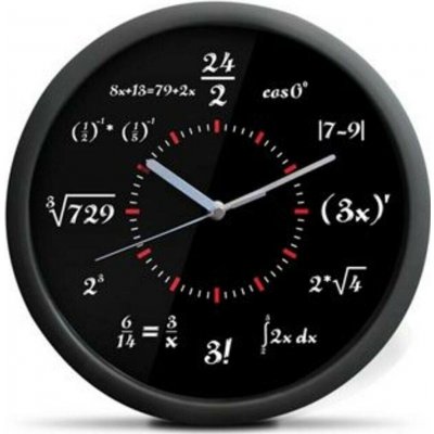 Matematické hodiny černé – Zboží Dáma