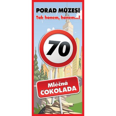 Bohemia Gifts Mléčná k 70. narozeninám Vše nej 100 g – Zboží Mobilmania