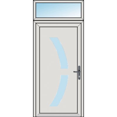 OknaDvereNaMiru.cz Vchodové dveře STYL 113 + Nadsvětlík bílá 100 x 220 cm – Hledejceny.cz