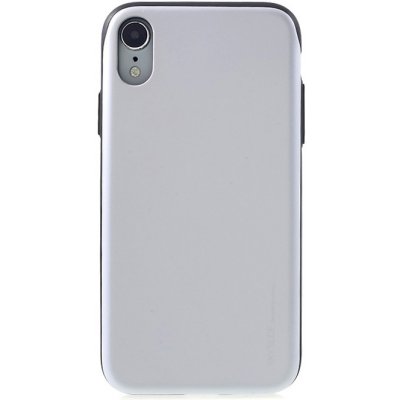 Pouzdro Mercury Sky slide Apple iPhone Xr - prostor platební karty - plastové / gumové - černé / stříbrné