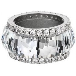 Preciosa Stříbrný prsten De Luxe s českým křišťálem krystal 6760 00