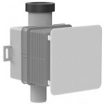 HL podomítková zápachová uzávěrka ke klimatizačním jednotkám DN32 - 100x100 mm, kryt bílý 110x110 mm HL138N – Sleviste.cz