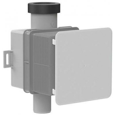 HL podomítková zápachová uzávěrka ke klimatizačním jednotkám DN32 - 100x100 mm, kryt bílý 110x110 mm HL138N – Sleviste.cz