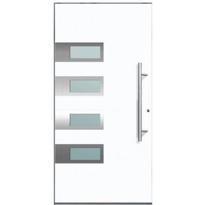 Solid Elements Vchodové dveře Smart, 90 P, 1000 × 2100 mm, AluClip hliník-plast, pravé, bílé, prosklené W1DRBCZTK2.0024 – Zboží Mobilmania