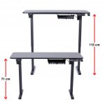 Trinfit Office Lift Zvedací stůl 120 x 60 cm černý – Hledejceny.cz