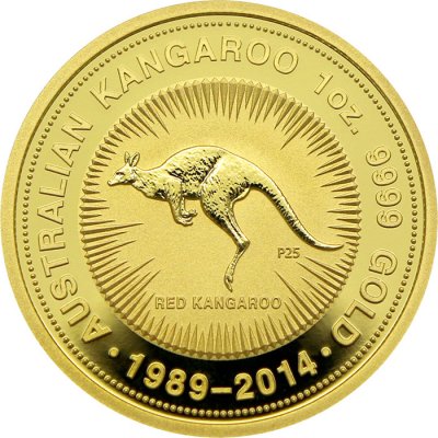 The Perth Mint Zlatá mince Kangaroo Klokan 25. výročí 2014 1 oz – Zboží Mobilmania