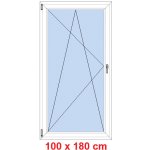 Soft Balkonové dveře otevíravé a sklopné Černá krupička/Bílá levé 100 x 180 cm – Hledejceny.cz
