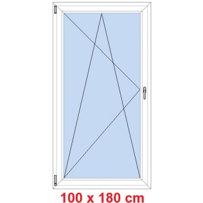 Soft Balkonové dveře otevíravé a sklopné Černá krupička/Bílá levé 100 x 180 cm – Hledejceny.cz