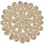 Clayre & Eef Přírodní slaměné kulaté prostírání Boho ve tvaru květu Ø 30x1 cm – Zboží Mobilmania