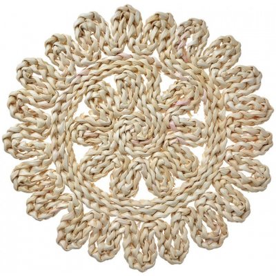 Clayre & Eef Přírodní slaměné kulaté prostírání Boho ve tvaru květu Ø 30x1 cm – Zboží Mobilmania