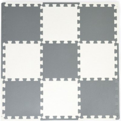 Ecotoys Pěnové puzzle šedo-bílé s okraji 145719, 21 dílů