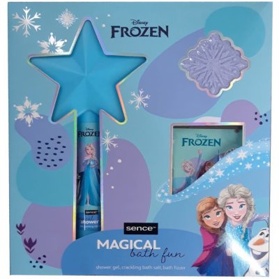 Disney Frozen Magic Wizard sprchový gel 300 ml + šumivá koule do koupele 60 g + sůl 55 g dárková sada – Zbozi.Blesk.cz