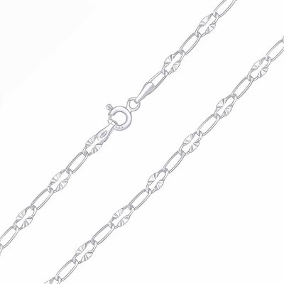 SILVEGO Zlatý řetízek s broušenými očky z bílého zlata FNN1072NGW – Hledejceny.cz