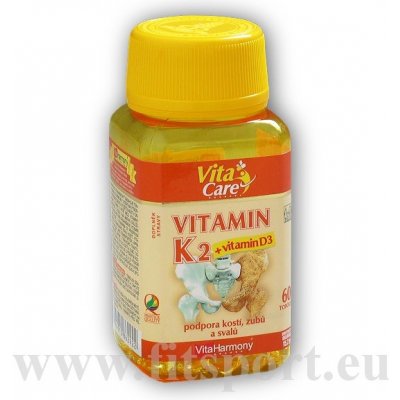 VitaHarmony Vitamín K2 100mcg + D3 25mcg 60 tablet – Hledejceny.cz